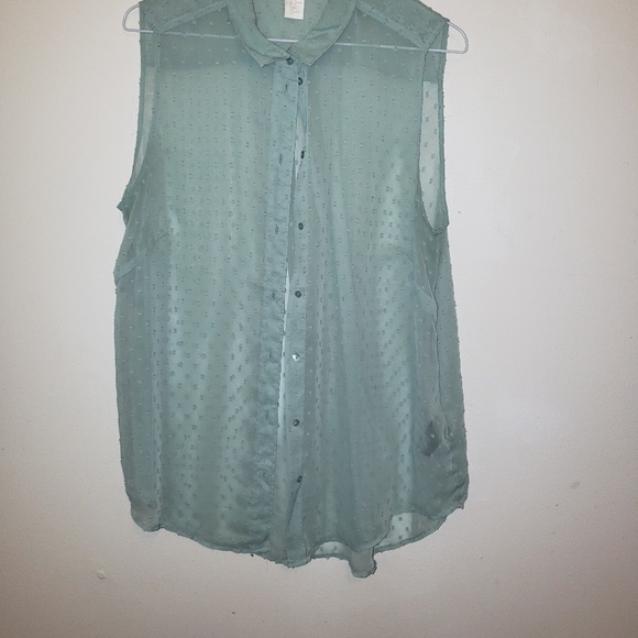 H & M Sheer Mesh Blouse - Picture 1 of 3